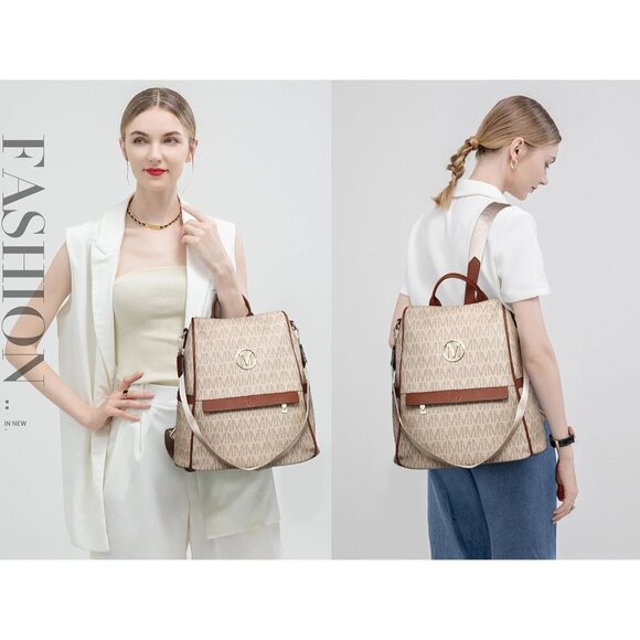 Lightweight Vegan Leather Backpack for Women - Perfect for Travel & Daily Use - Picture 2 of 6